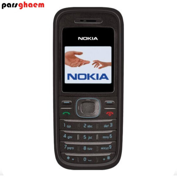 موبایل نوکیا 1208 اصلی برد قدیم با 18 ماه گارانتی و کد فعالسازی امکان شکلک گزاری روی مخاطبین مناسب افراد مسن و سواد پایین
