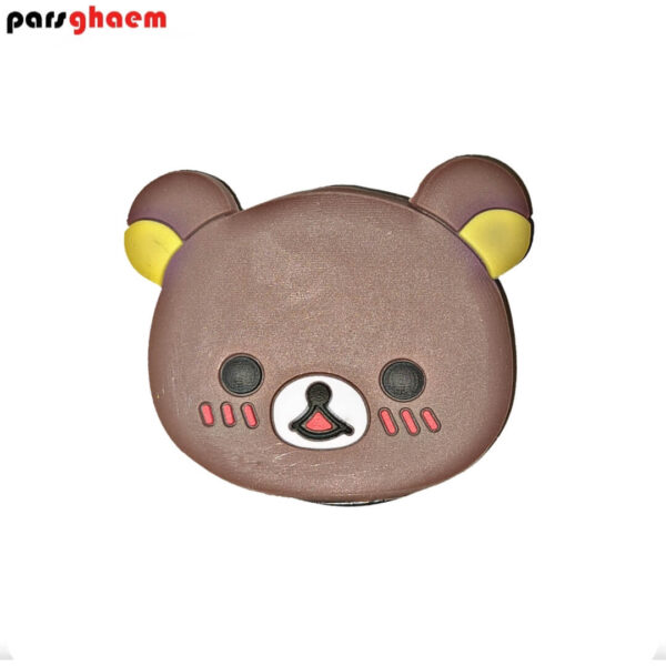 پاپ سوکت سیلیکنی طرح خرس قهوه ای