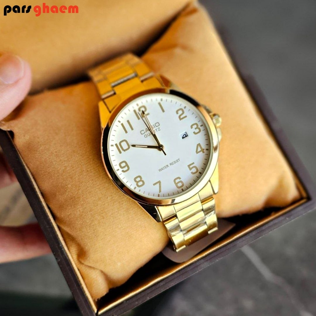 ساعت مچی مردانه کاسیو وینتیج مدلM224 D طلایی صفحه سفید - تصویر 3