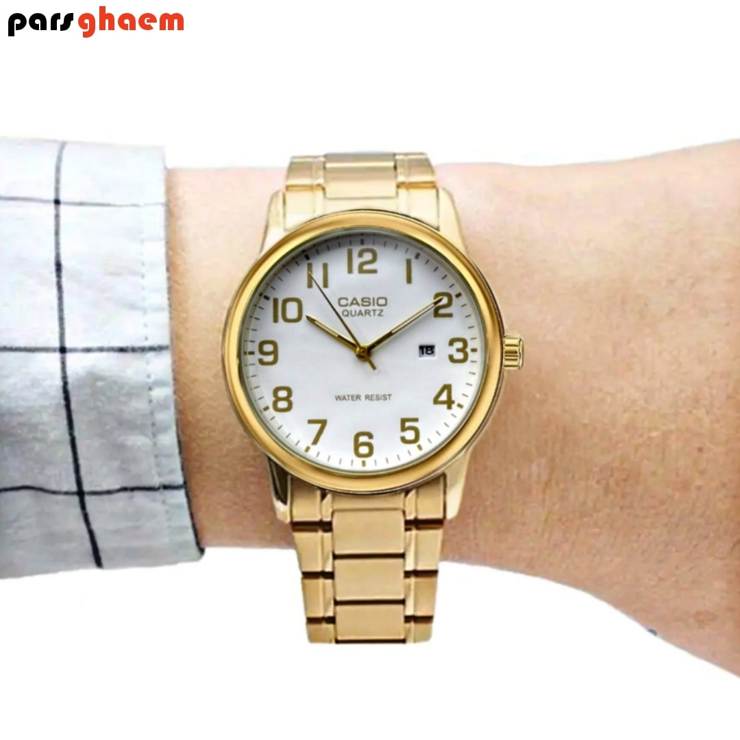 ساعت مچی مردانه کاسیو وینتیج مدلM224 D طلایی صفحه سفید - تصویر 4