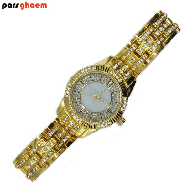 ساعت مچی زنانه و دخترانه Geneva طرح یونانی طلایی