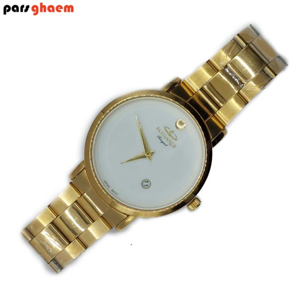 ساعت مچی مردانه ELEGANCE رایال طلایی صفحه سفید